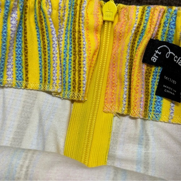 Large (10/12) - Girls Striped Skirt ART CLASS Zipper Back NEW - Picture 6 of 6